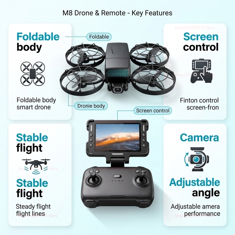 Neue Drohnen M8 GPS 8K Profess – Drone Kit With Camera Bewertung und Preis
